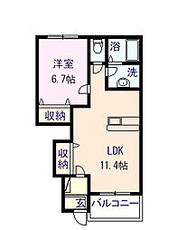 間取図画像 1LDK