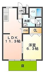 ソレジオkawakami 1LDKの間取図画像