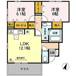 間取図画像 2LDK