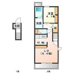 salt see 2階1LDKの間取り