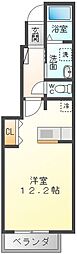 ル・レーヴ 1Kの間取図画像