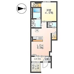 クリア・エム 1LDKの間取図画像
