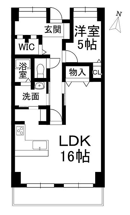 1LDK 間取り