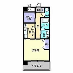 ドリームハウスしののめ 1DKの間取図画像