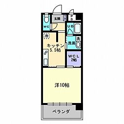 ドリームハウスしののめ 1DKの間取図画像