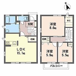 高知市福井町 賃貸新築アパート 2LDK 3LDKの間取図画像