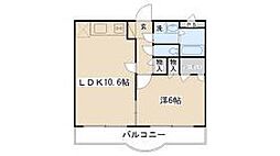 マリベールFK二葉 1LDKの間取図画像