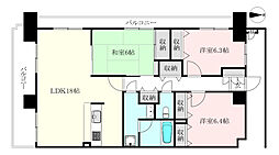 ダイアパレス東雲 3LDKの間取図画像