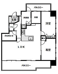 クレアホームズ松山千舟町 2LDKの間取図画像