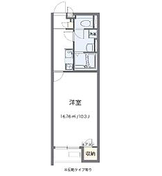 クレイノルピナス 1Kの間取図画像