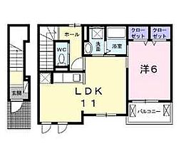 アカンサス 1LDKの間取図画像