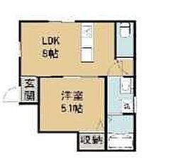 ベルグレイヴィア新居浜駅前 1LDKの間取図画像