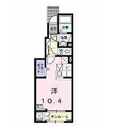 ヴィラ・サンパティーク 1Kの間取図画像