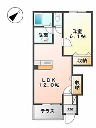 グラート・M 1LDKの間取図画像