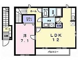 ブリアント・ベル 1LDKの間取図画像