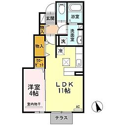 レトワール 1LDKの間取図画像