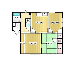 ANNEXRiverSideB 3DKの間取図画像
