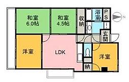 アサヒパレス 4LDKの間取図画像