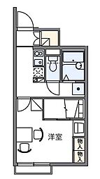 レオパレスShikoku中央 1Kの間取図画像