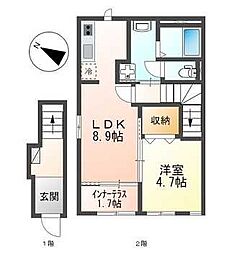 ラ・リノ 1LDKの間取図画像