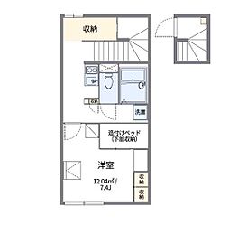 レオパレスサンモール2 1Kの間取図画像