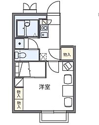 レオパレス石鎚 1Kの間取図画像