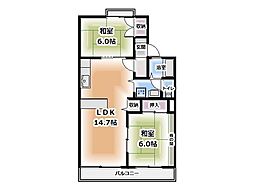 間取図画像 2LDK