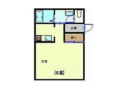 Maple拾八番館 1Kの間取図画像