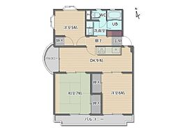 秀和95ビル 3DKの間取図画像