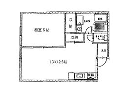 グランメール2 1LDKの間取図画像