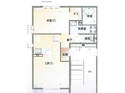 シャノワール 1LDKの間取図画像