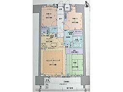 ザマークス南通 3LDKの間取り