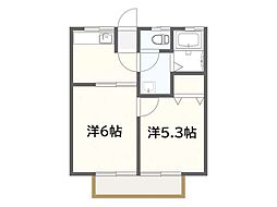 ハイツ大和 2Kの間取図画像