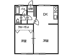 エイトサウザント1号館 1LDKの間取図画像