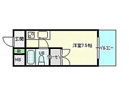 メゾン・ド・セドール ワンルームの間取図画像