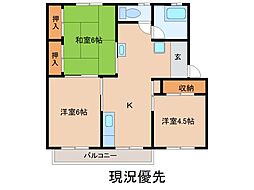 コーポレイト開成 3Kの間取図画像
