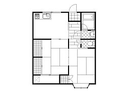 タウンベル5 2DKの間取図画像