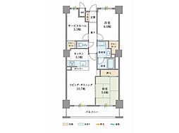 ベルドゥムールランドマーク秋田 3LDKの間取図画像