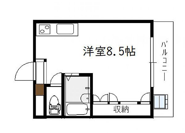 リバータウン旭 403号｜宮崎県宮崎市旭１丁目(賃貸マンション1R・4階・20.77㎡)の写真 その2