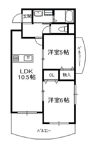 プレミエ（2LDK） 401号｜宮崎県宮崎市源藤町西田(賃貸マンション2LDK・4階・47.00㎡)の写真 その2