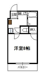 マンション児玉 3階1Kの間取り