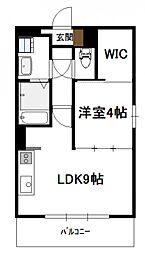 PALEAST 1LDKの間取図画像