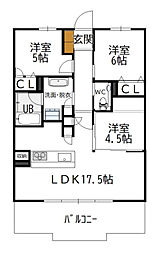 グランドパレス大淀河畔 3LDKの間取図画像