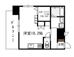 Riviere Champ 宮田町 ワンルームの間取図画像