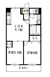 T,SGRANDE清武 2LDKの間取図画像