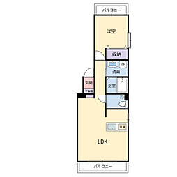 ダブルドアズ 5階1LDKの間取り