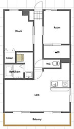 アルテマイスター谷川 1階2LDKの間取り