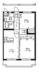 アンシャンテ2 2LDKの間取図画像