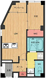 ILTA TERRACE イルタ テラス 1LDKの間取図画像