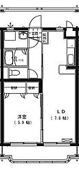 ユーミーＬｉｆｅ II 2階1LDKの間取り